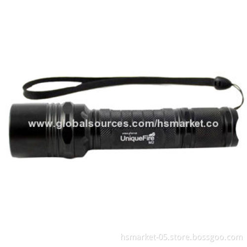 High-power aluminum flashlight with Cree U2 LED, 1x 18650 Li-ion, 10 watts, running 3 hoursNew